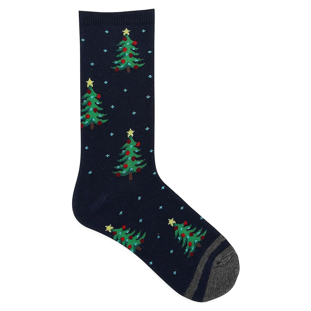 Chaussettes mi-mollet pour enfants « Arbres de Noël » par Hot Sox