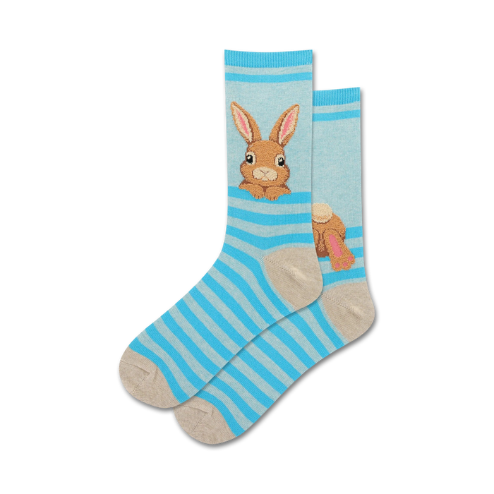 "Fuzzy Bunny" Crew Socks by Hot Sox - Medium
