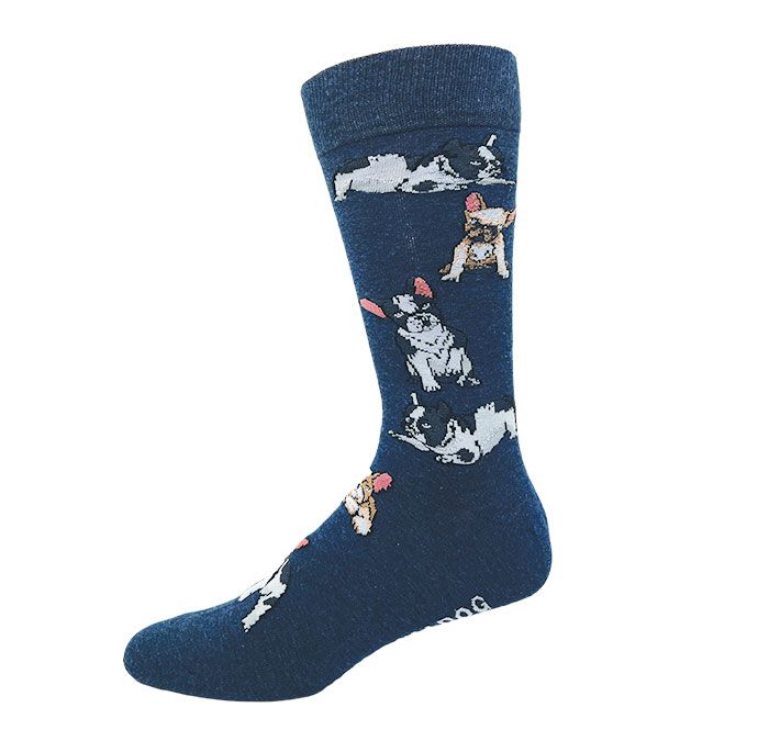 "FRENCH BULLDOG" Cotton Socks by Crazy Toes - Large