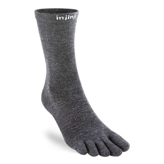 Merino Wool Liner Crew Toe Socks - by Injinji