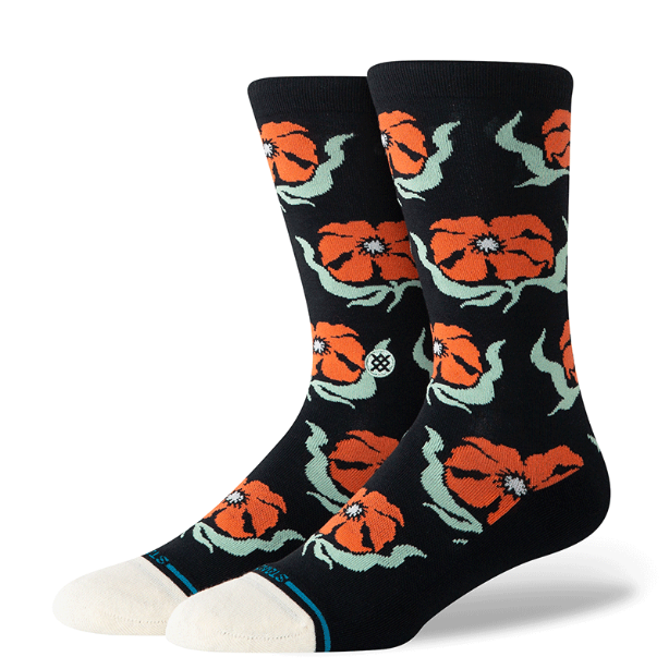 Stance "Broadcast Floral Crew" Cotton Blend Socks