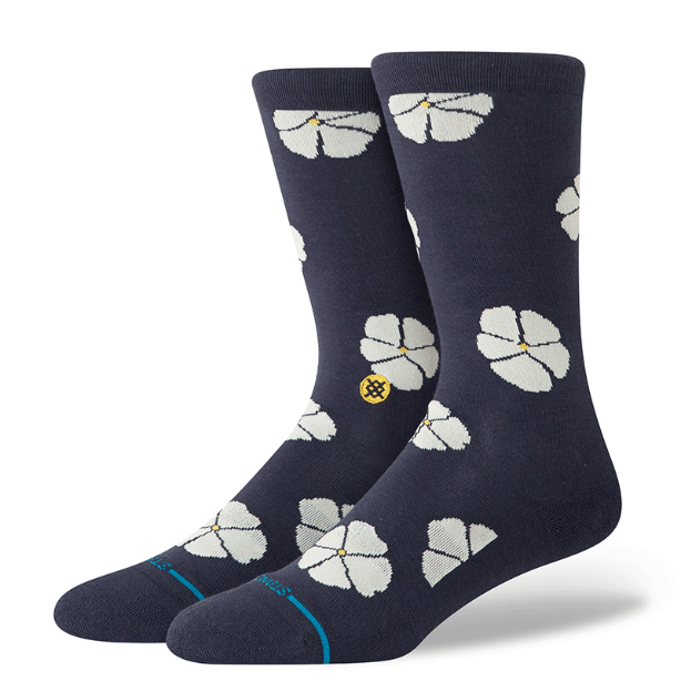 Stance "Floral Crew" Combed Cotton Blend Socks