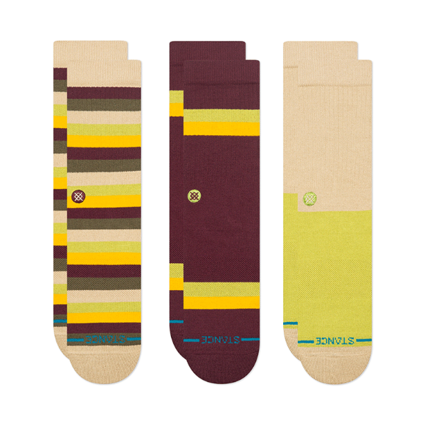 Stance "Upstate Crew" Combed Cotton Blend Socks 3 Pack