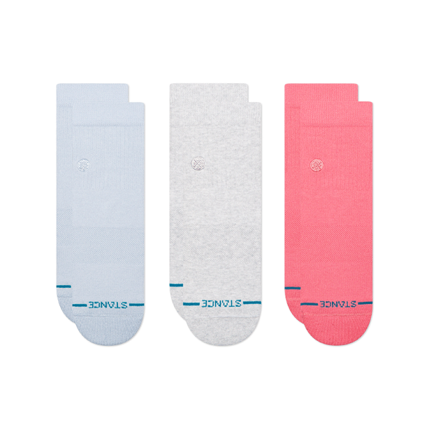 Stance Womens "Icon Quarter 3 Pack" Combed Cotton Socks