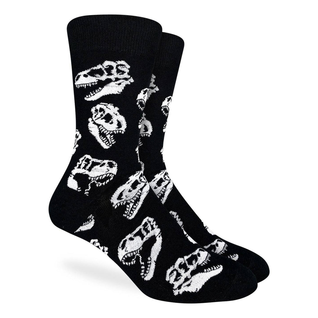 "Dinosaur Skulls" Cotton Crew Socks by Good Luck Sock