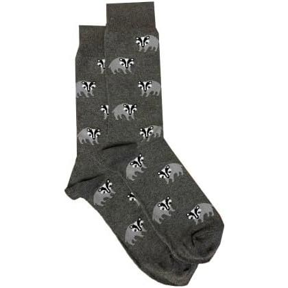 "Badgers" Cotton Crew Socks by Hot Sox - Large