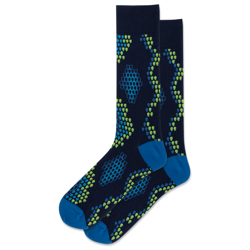 "Snake Skin" Cotton Crew Socks by Hot Sox - Large