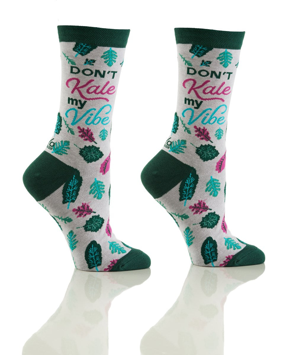 Chaussettes en coton « Kale My Vibe » par YO Sox - Medium