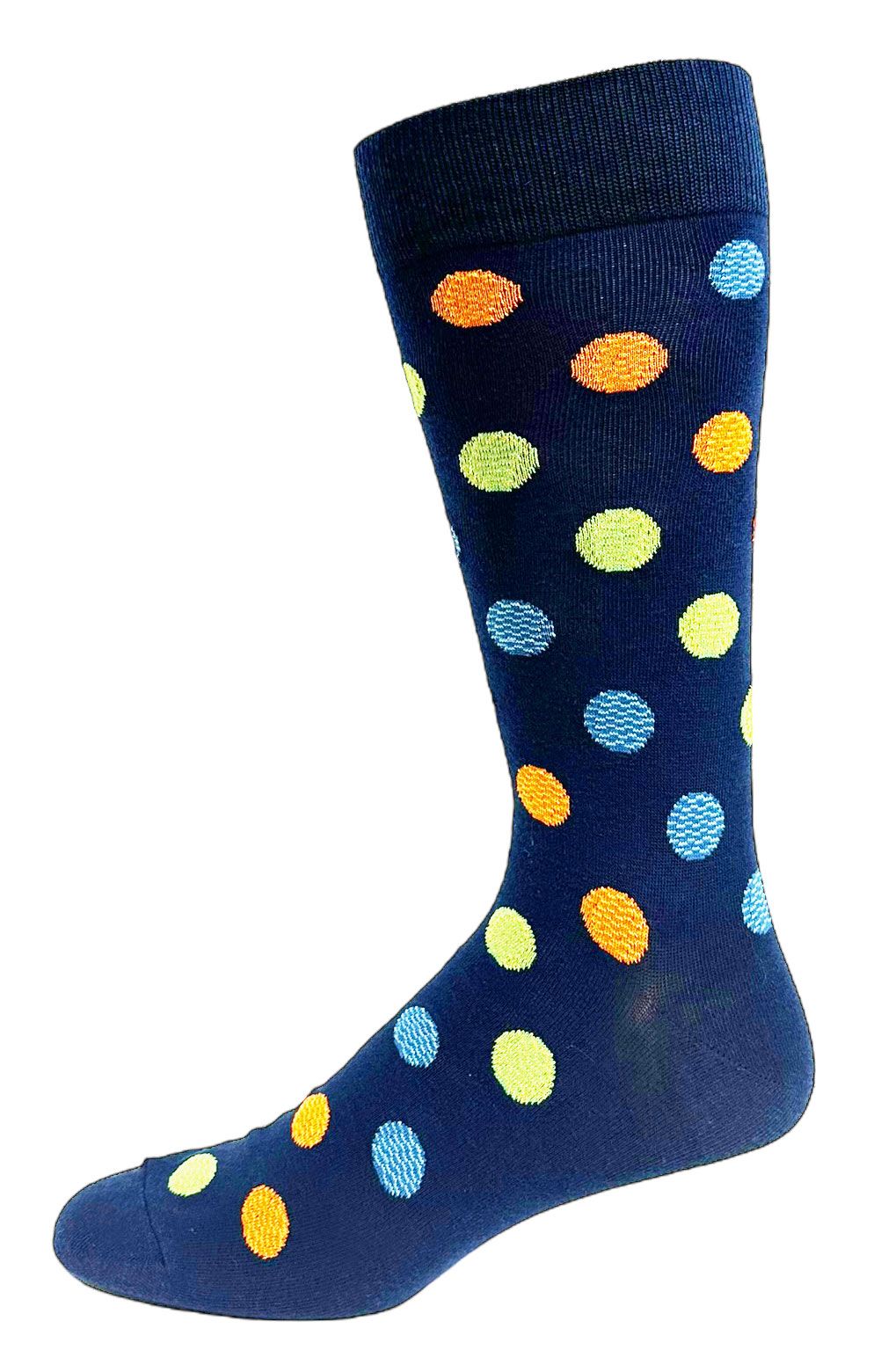 "WAVE IN DOTS" Cotton Socks by Key - Large