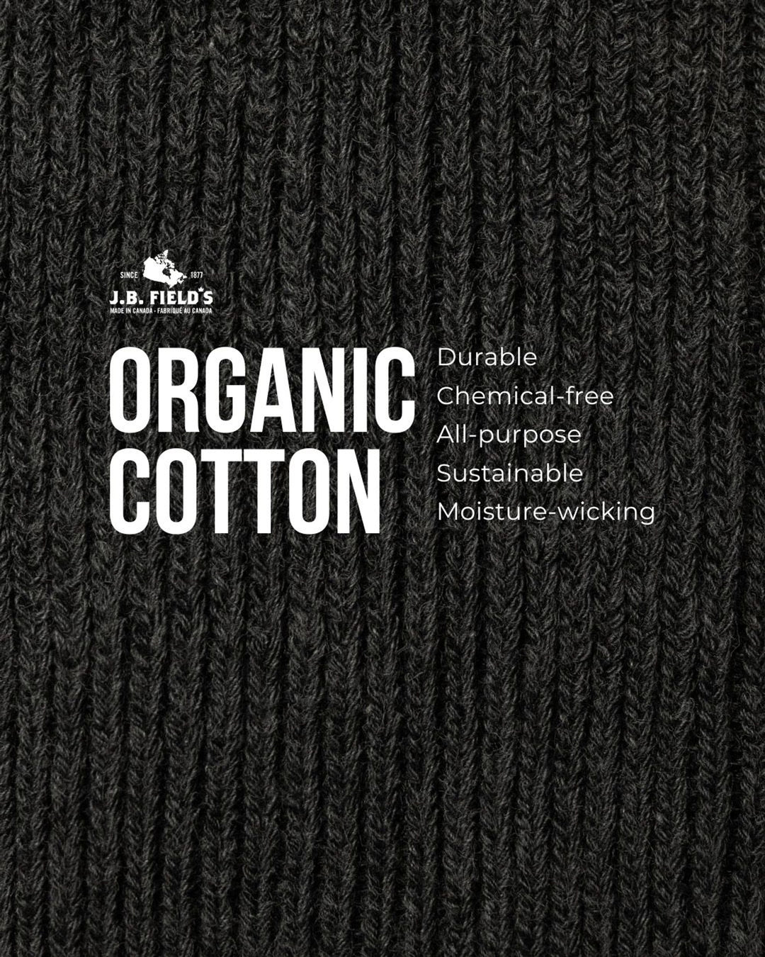 J.B. Field's 96% Organic Cotton Weekender Socks