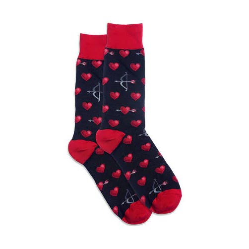 "Bow and Arrow" Cotton Dress Crew Socks by Hot Sox