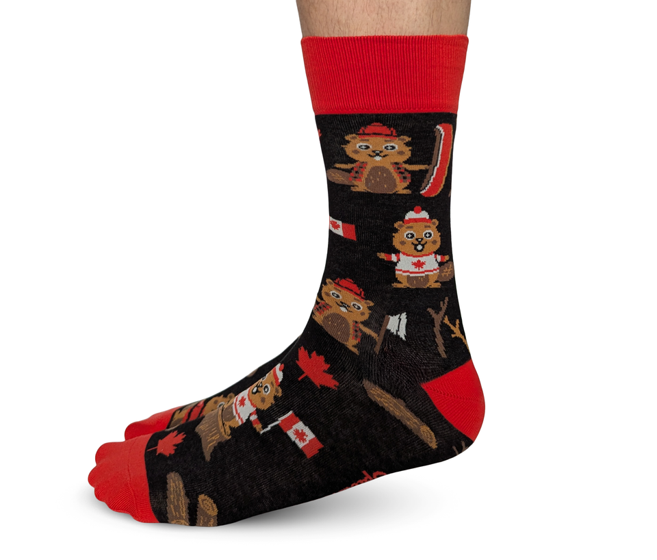 "Chuck the Canuck" Cotton Canadian Socks by Uptown Sox - Large