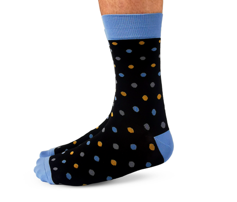"Connect the Dots" Cotton Crew Socks by Uptown Sox - Large