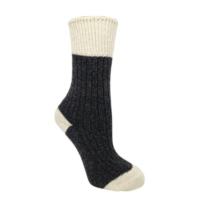 2 PAIR - J.B. Field's Women's "Oxford Grey" Cotton Socks (CLEARANCE)
