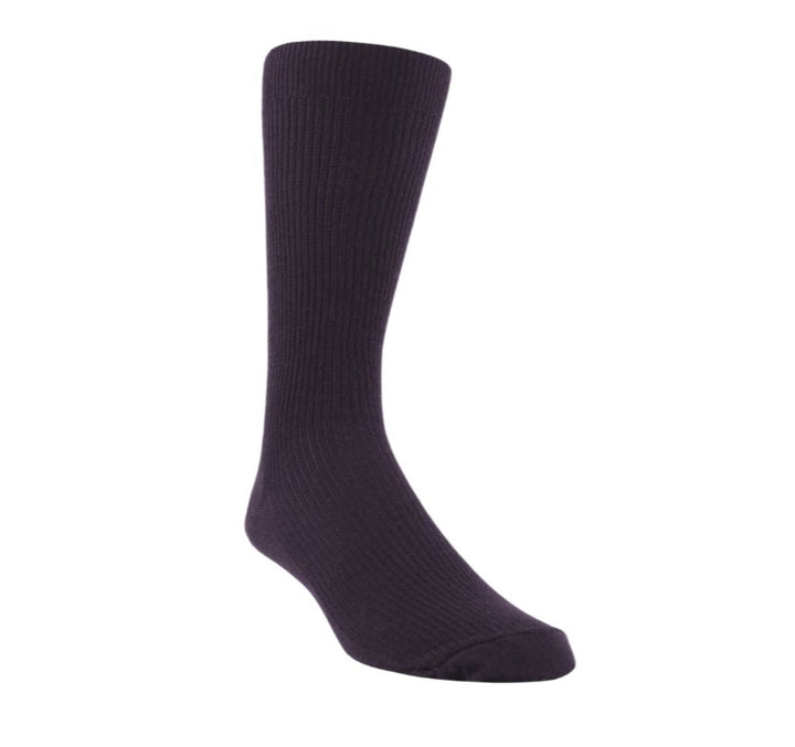 Vagden Cashmere/Merino Ribbed Non-binding Dress Socks