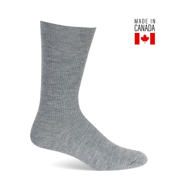 Vagden Cashmere "Non-binding" Ribbed Dress Socks - Large