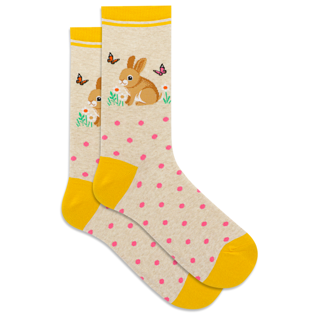 Chaussettes mi-mollet « Rabbit Dot » par Hot Sox - Medium
