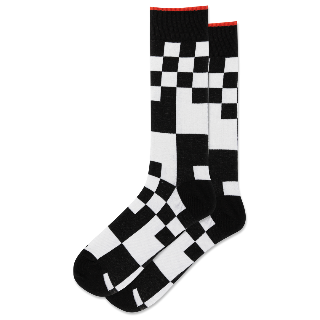 Chaussettes mi-mollet en coton « Mixed Grid » de Hot Sox - Taille L