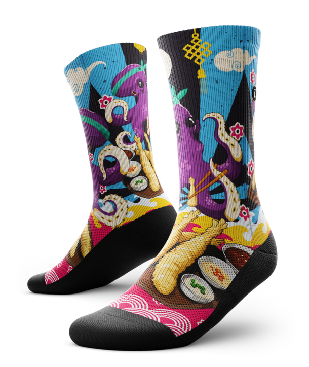 "Octo Chef" Performance Crew Running Socks by Outway