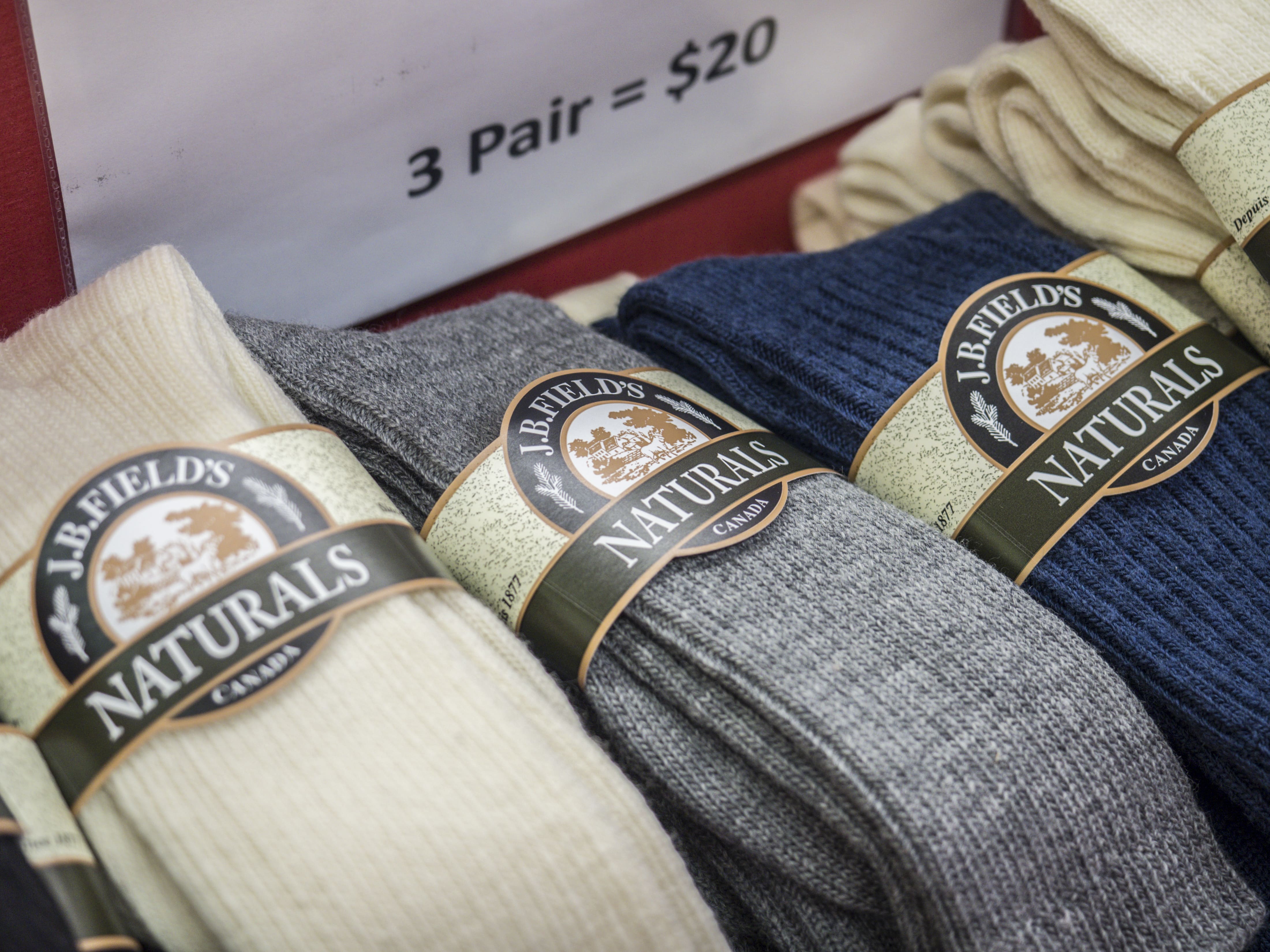 JB Fields Natural Socks