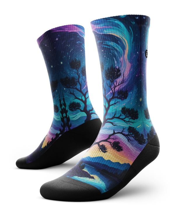 "Star Gazer" Performance Crew Running Socks by Outway