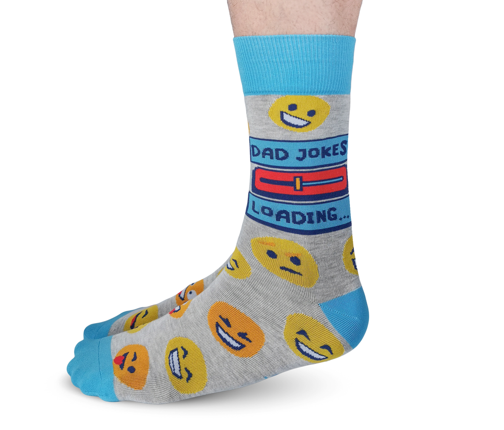 "Dad Jokes" Crew Socks by Uptown Sox - Large