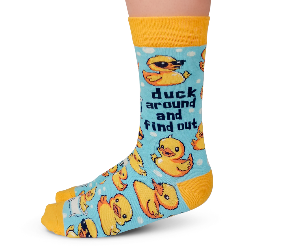 "Duck Around" Socks by Uptown Sox - Medium