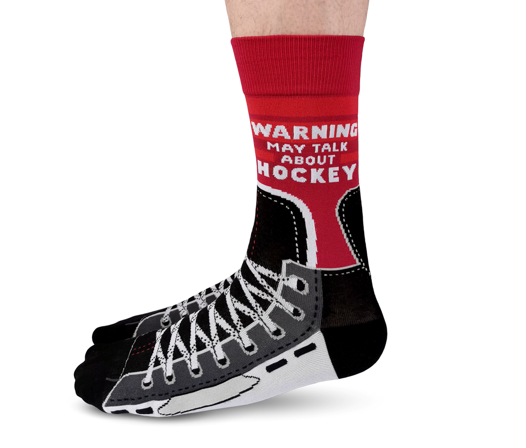 Chaussettes de hockey en coton « Slap Shot » par Uptown Sox - Grande