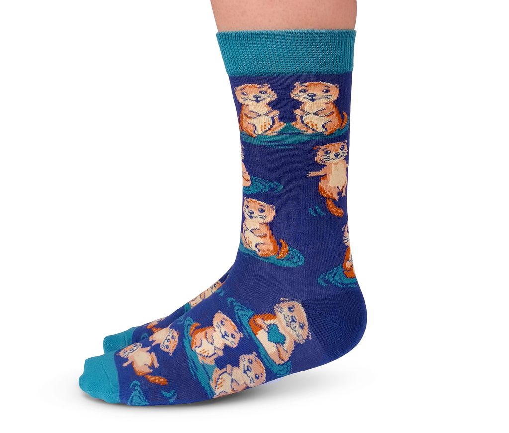 "Otterly Adorable" Socks by Uptown Sox - Medium