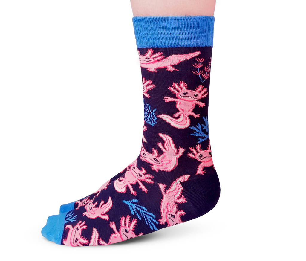 "Axolotl" Socks by Uptown Sox - Medium