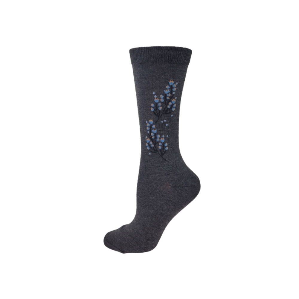 Chaussettes pour diabétiques en coton « Cherry & Blossom » de Wellness - Medium