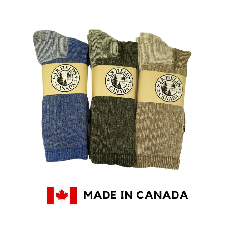 3 PAIR - J.B. Field's "Hiker GX" Merino Wool Hiking Sock (SLIGHTLY IMPERFECT) - COLOURFUL