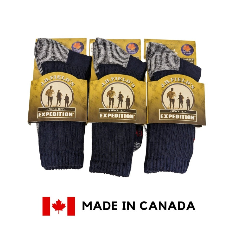 3 PAIRES - Chaussettes de randonnée en laine mérinos « Hiker GX » de JB Field (LÉGÈREMENT IMPARFAITES) - NEUTRE