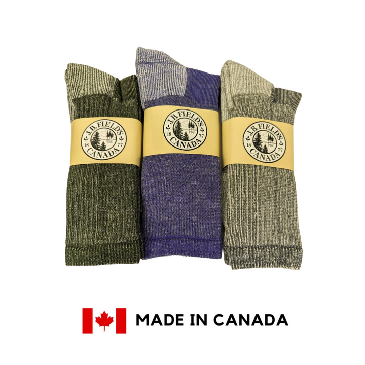 3 PAIR - J.B. Field's "Hiker GX" Merino Wool Hiking Sock (SLIGHTLY IMPERFECT) - COLOURFUL