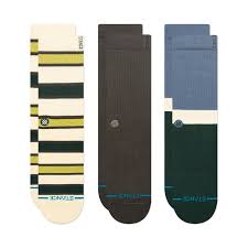 Stance "The Devon Crew 3 Pack" Combed Cotton Blend Crew Socks