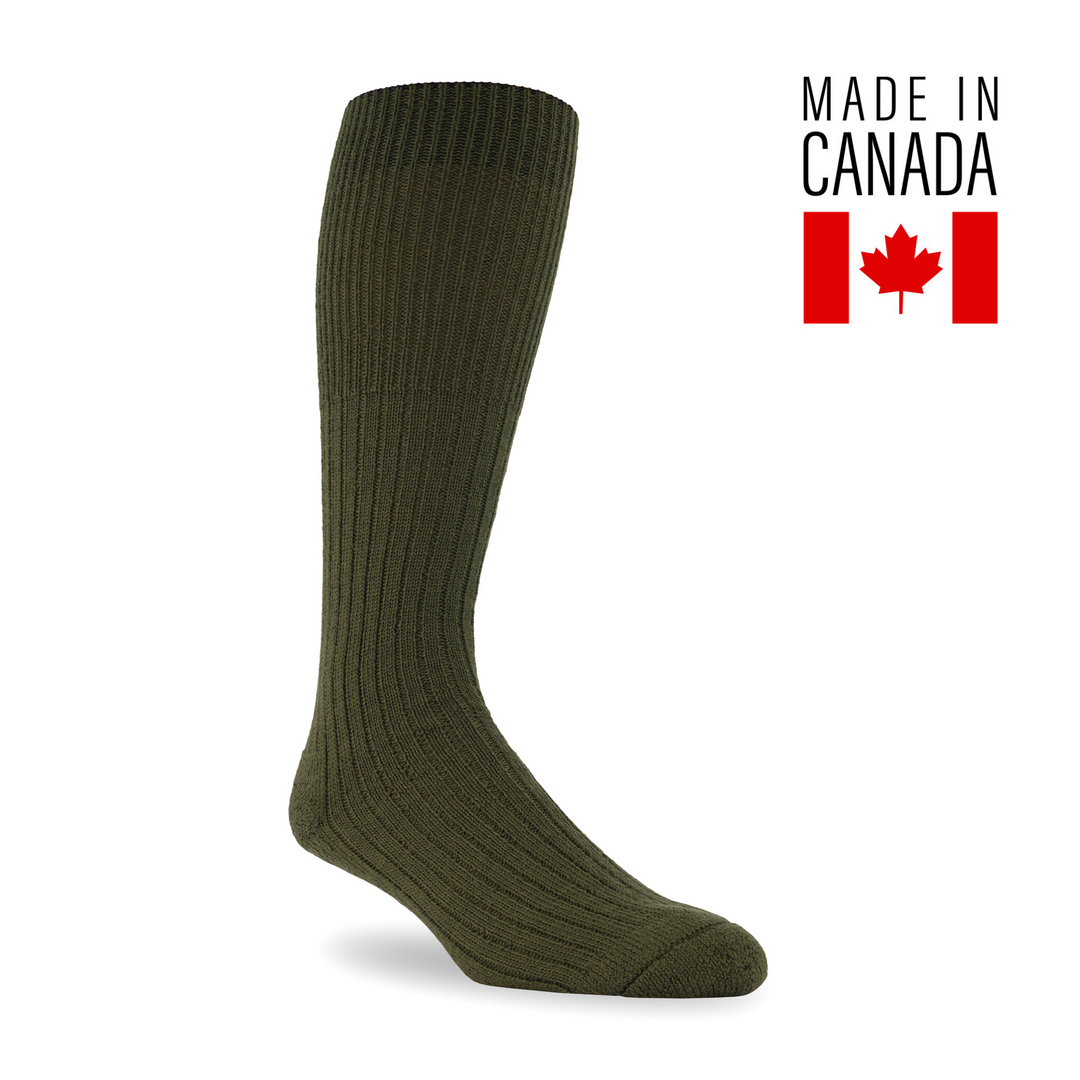 military wool boot sock made in Canada 