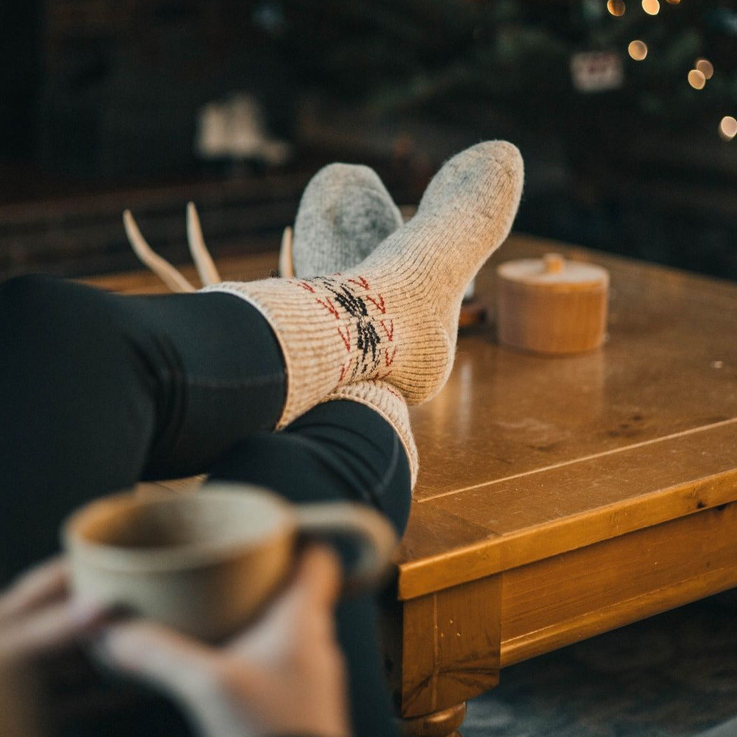 thermal socks with a pattern