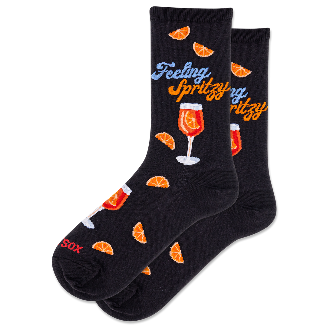 "Feeling Spritzy" Crew Socks by Hot Sox - Medium
