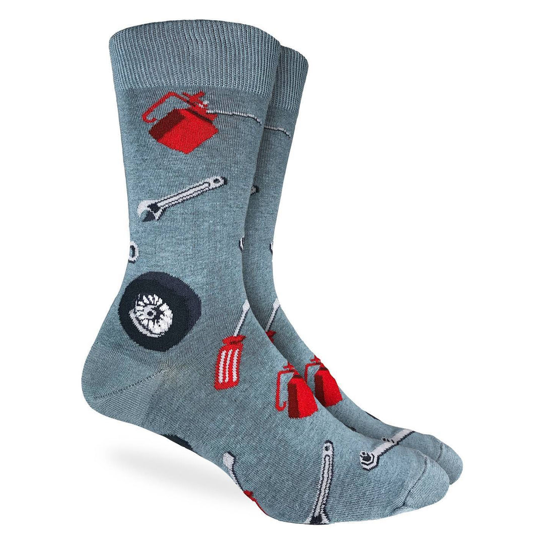 "Car Mechanic" Crew Socks by Good Luck Sock - Large