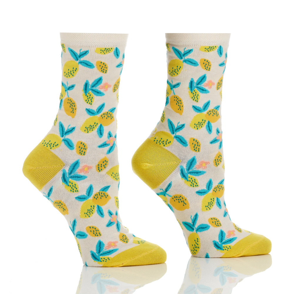 Chaussettes en coton « Citrons » par YO Sox - Medium