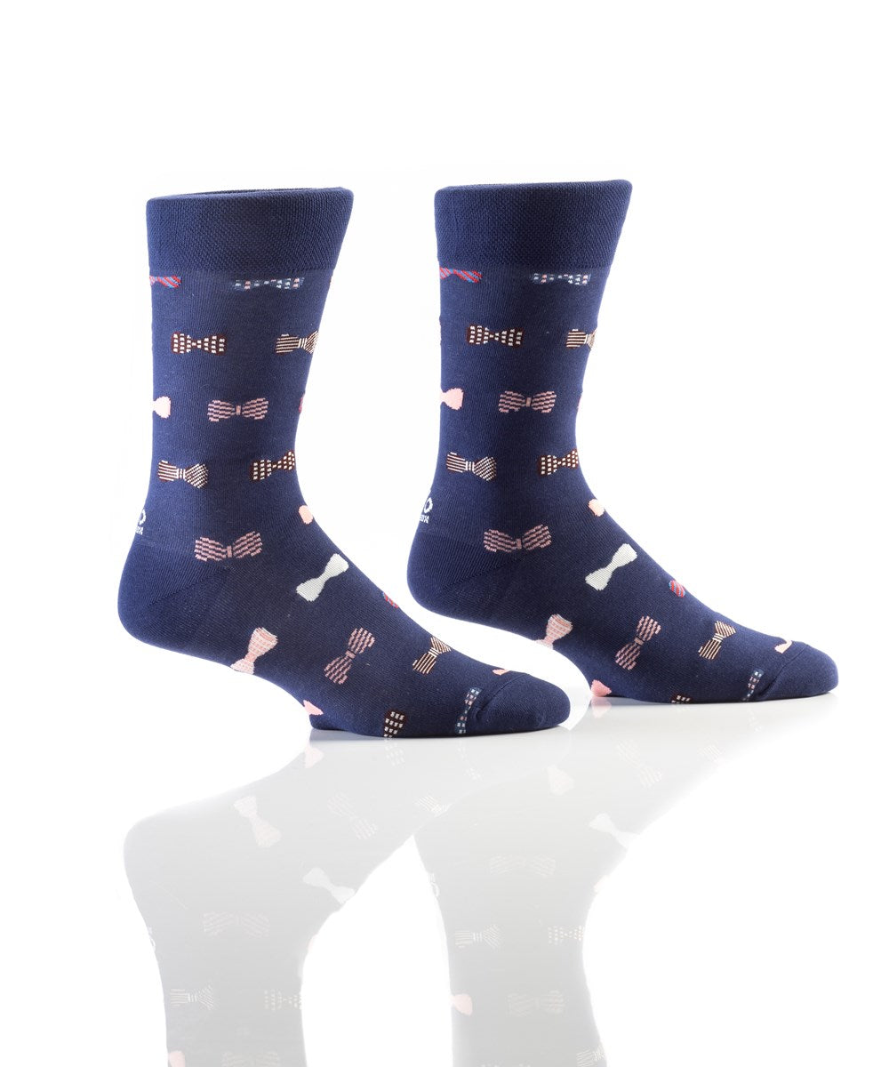 ''Mini Bow ties" Cotton Dress Crew Socks by YO Sox -Large