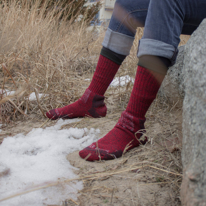 Red thermal socks