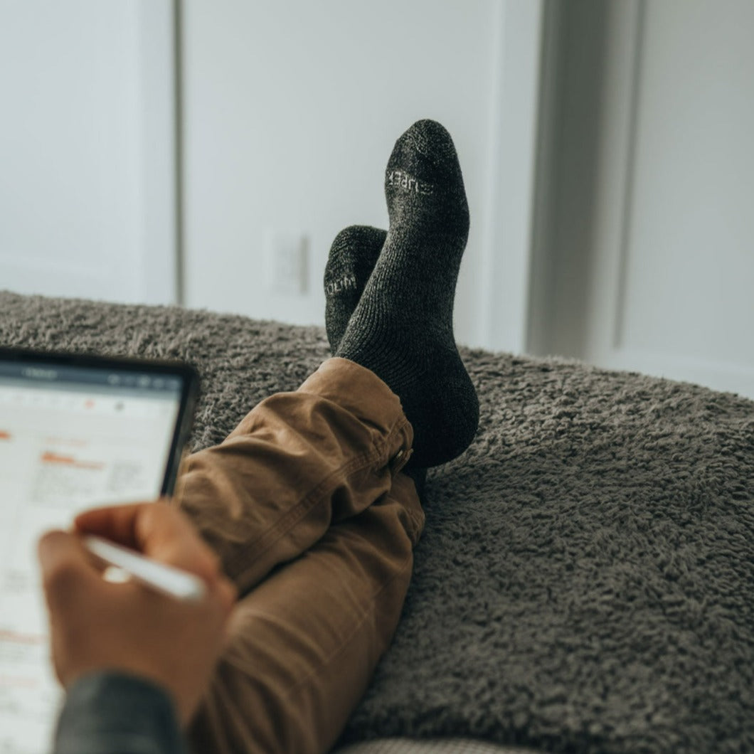 merino wool socks at home