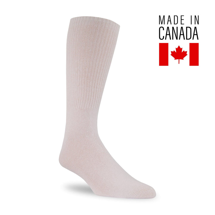 White cotton diabetic socks