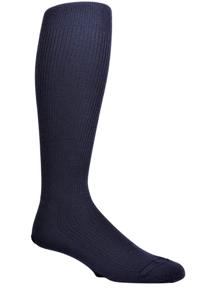 navy merino wool knee high socks