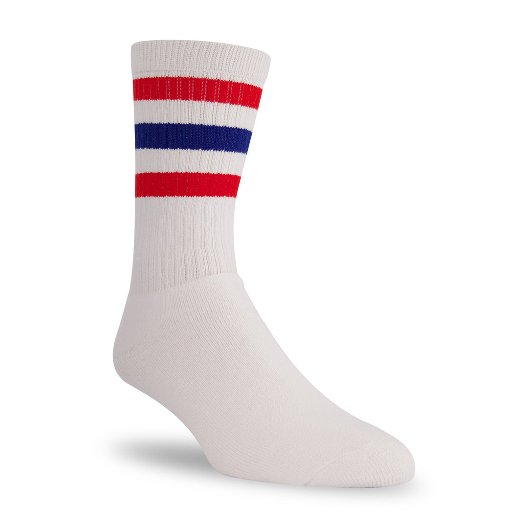 organic cotton socks with varsity stripe