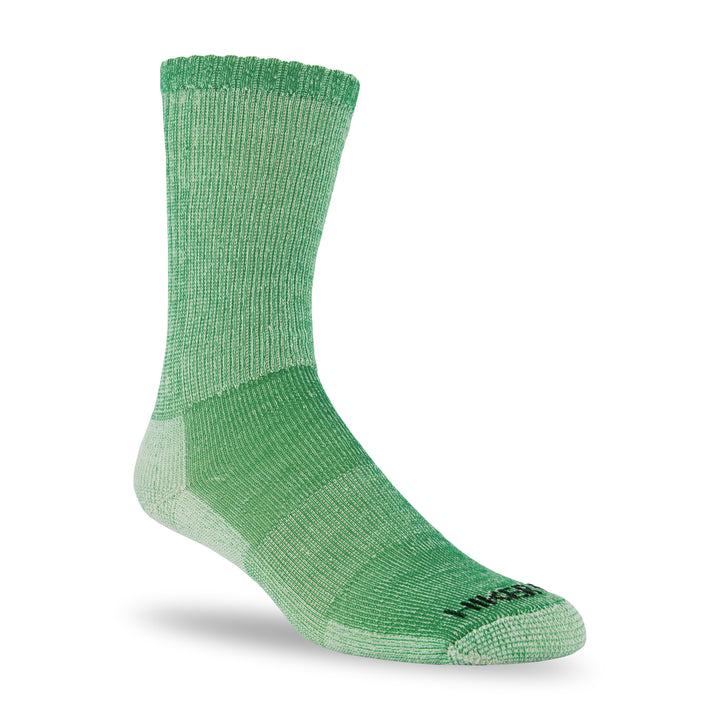 bright green merino wool socks for hiking