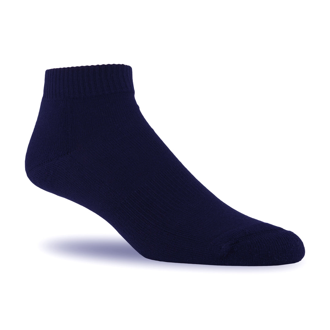 plain bamboo ankle socks in navy
