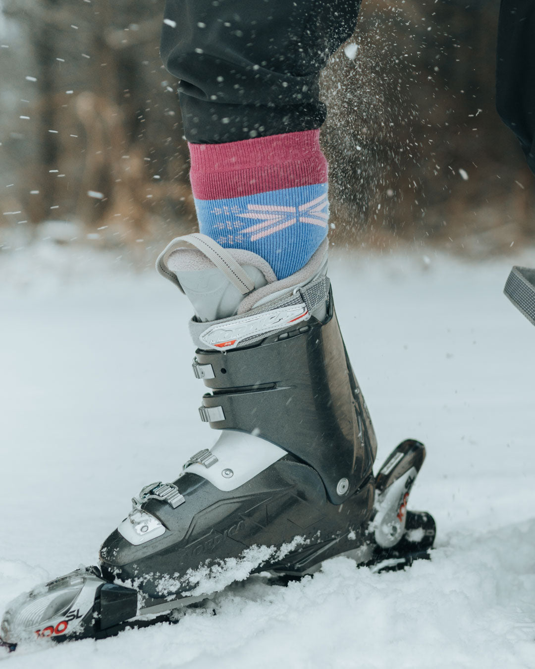 Cashmere knee high ski socks