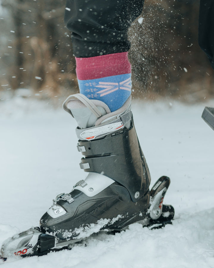 Cashmere knee high ski socks